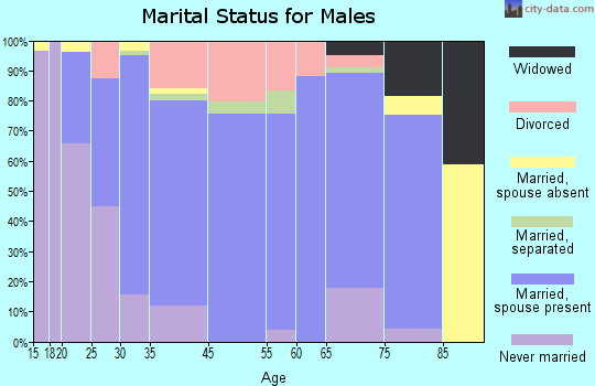 Parkville marital status for males
