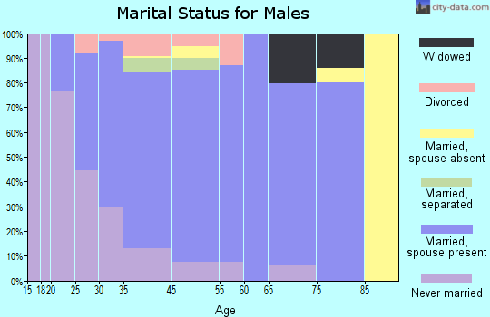 Pen Argyl marital status for males