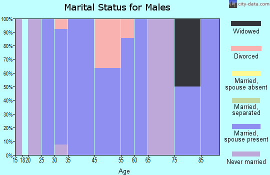 Pine Glen marital status for males