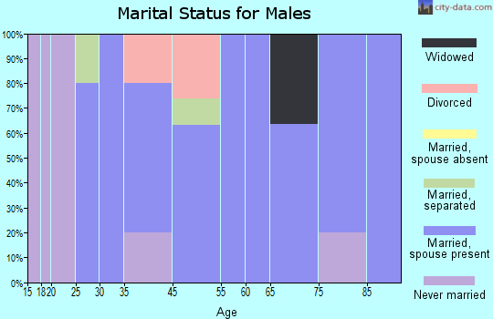 Plumville marital status for males