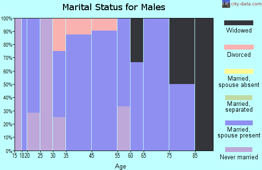 Portersville marital status for males
