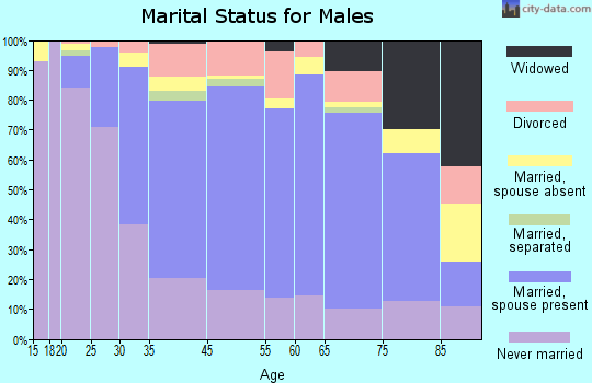 Pottsville marital status for males