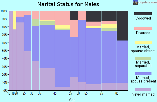 Punxsutawney marital status for males