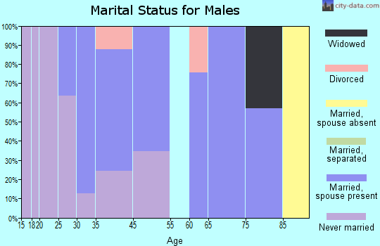 Ravine marital status for males