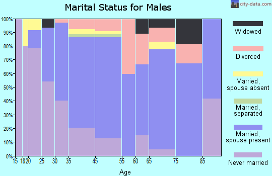 Rockledge marital status for males