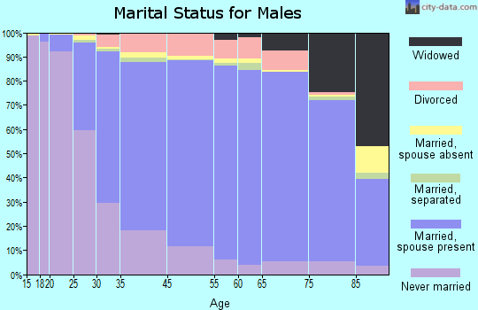 Ross Township marital status for males