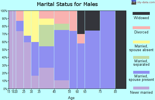 Saegertown marital status for males