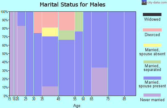 St. Michael-Sidman marital status for males