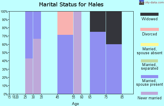 Shade Gap marital status for males