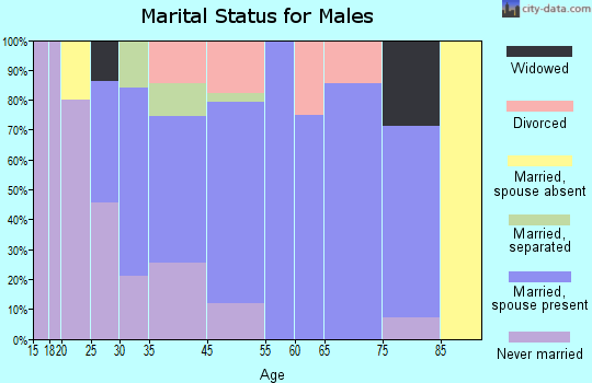 South Heights marital status for males