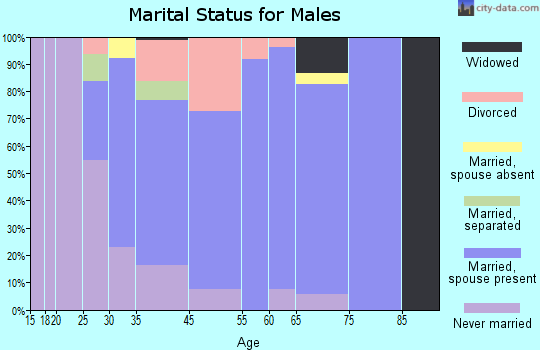 South Waverly marital status for males