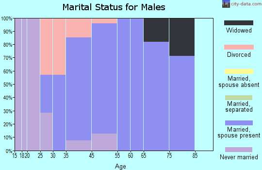 Spartansburg marital status for males
