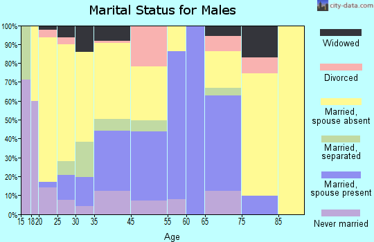 Springetts Manor-Yorklyn marital status for males