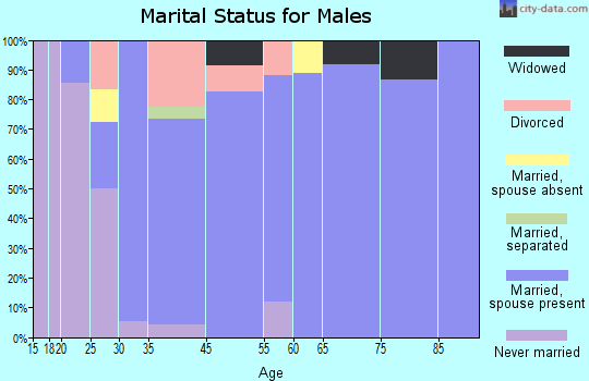 Sugar Grove marital status for males