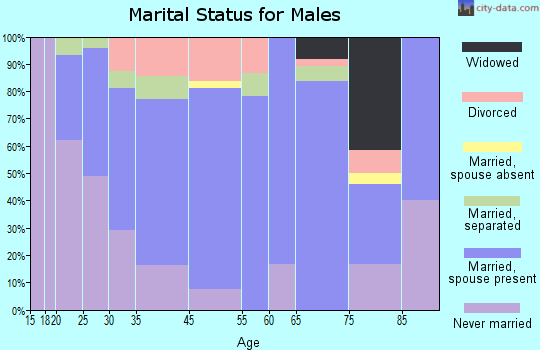 Tower City marital status for males