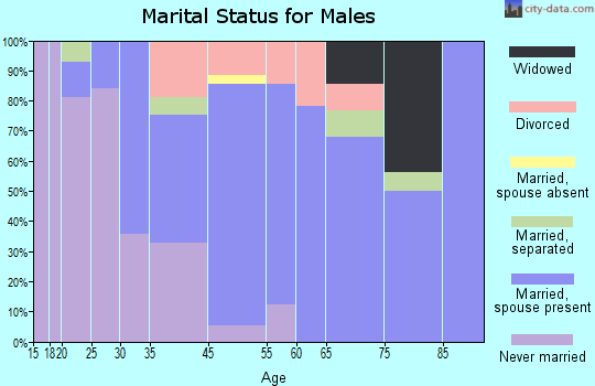 Tullytown marital status for males