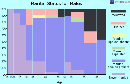 Tunkhannock marital status for males
