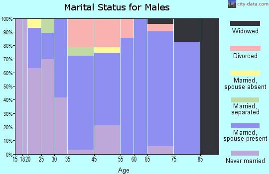 Tyler Run-Queens Gate marital status for males