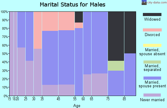 Vintondale marital status for males