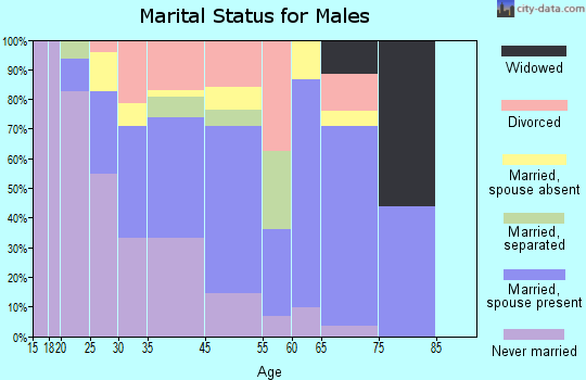 Warminster Heights marital status for males