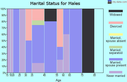 Washingtonville marital status for males