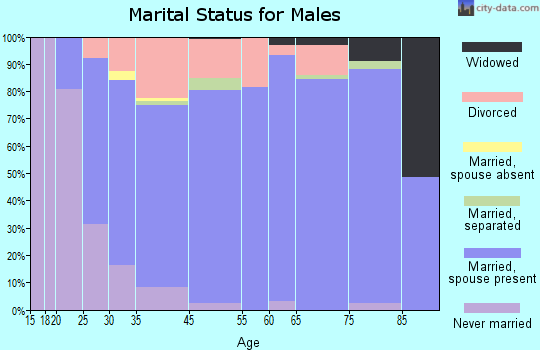 Weigelstown marital status for males