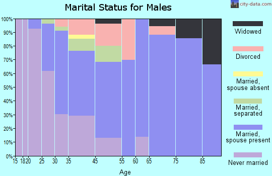 West Hazleton marital status for males