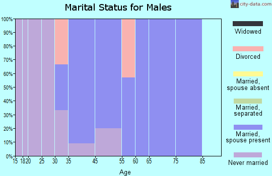 West Middletown marital status for males