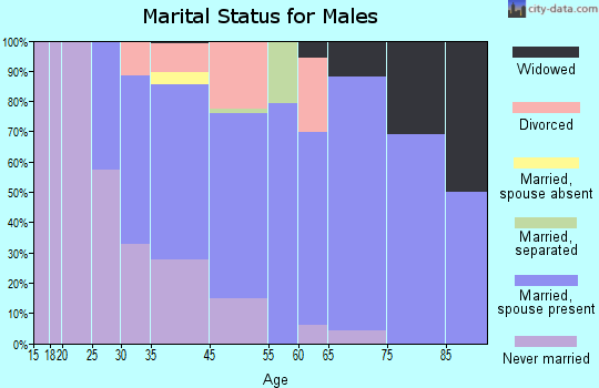 West View marital status for males