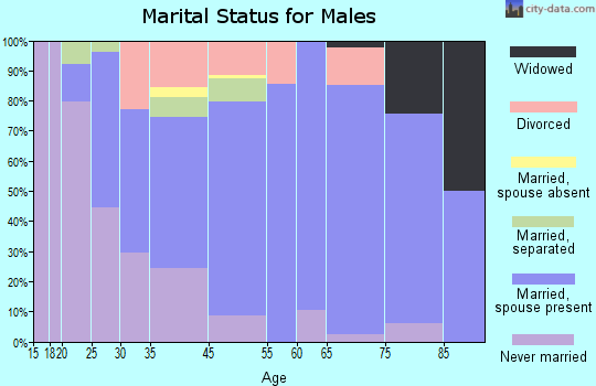 Williamstown marital status for males