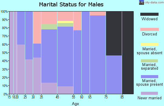 Wolfdale marital status for males