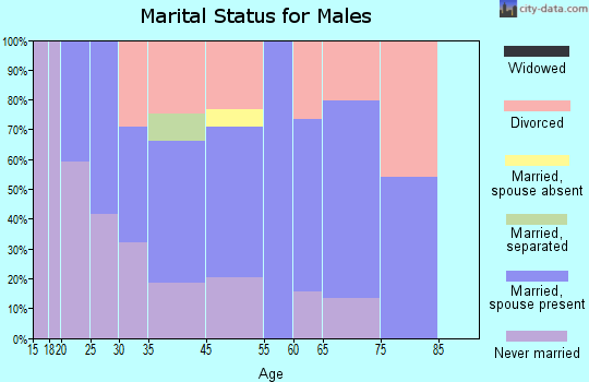 Wormleysburg marital status for males