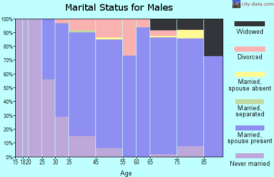 Cumberland Hill marital status for males
