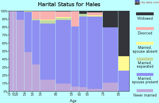 Valley Falls marital status for males
