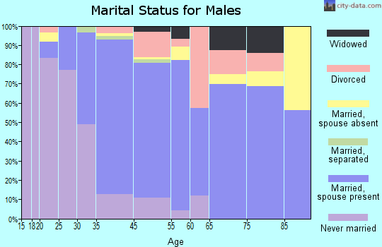 Wakefield-Peacedale marital status for males