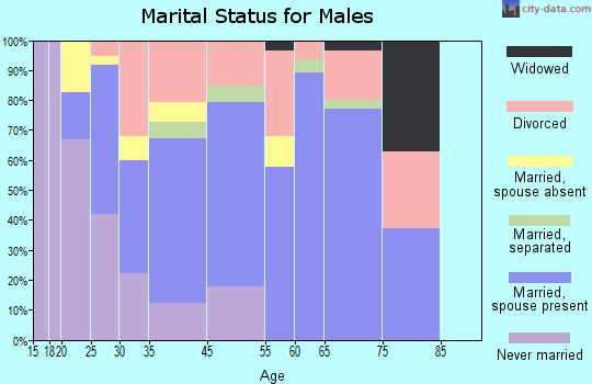 Burnettown marital status for males