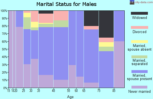 Chesterfield marital status for males
