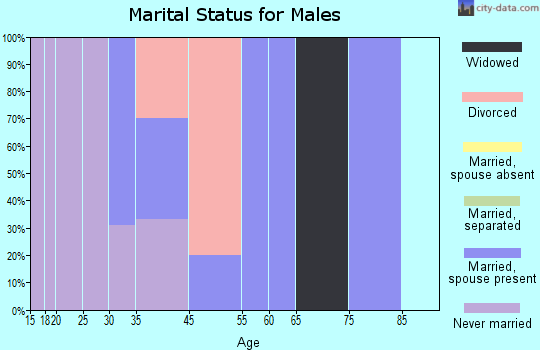 Clarks Hill marital status for males