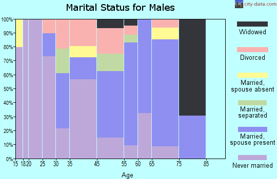 Denmark marital status for males