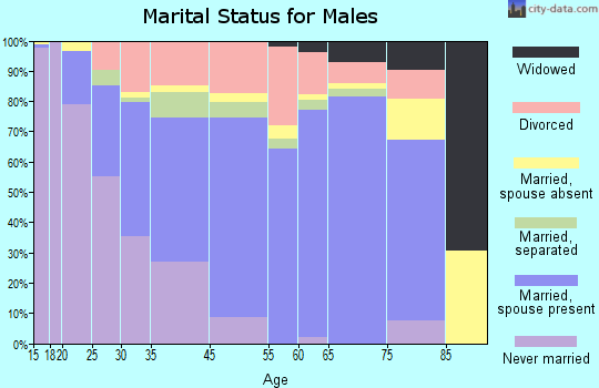 Dentsville marital status for males