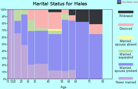 East Gaffney marital status for males