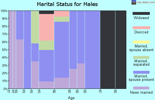 East Sumter marital status for males