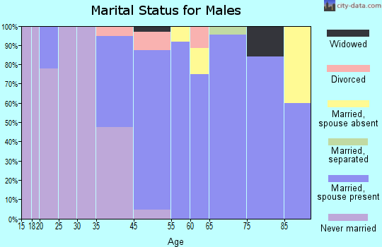 Edisto Beach marital status for males