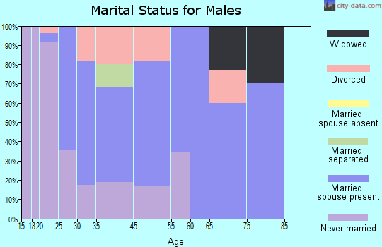 Eureka Mill marital status for males