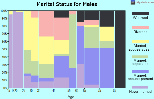 Fairfax marital status for males