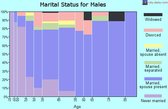 Fountain Inn marital status for males