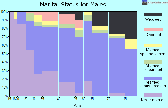Georgetown marital status for males