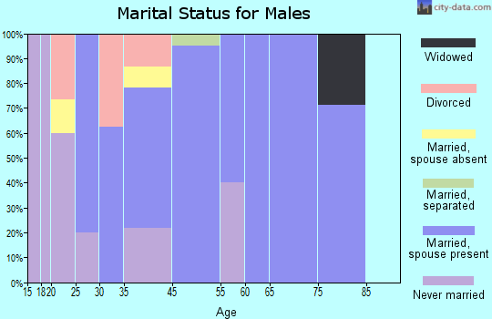 Hickory Grove marital status for males