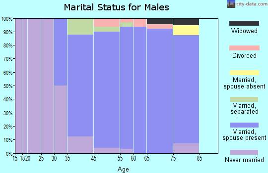 Kiawah Island marital status for males