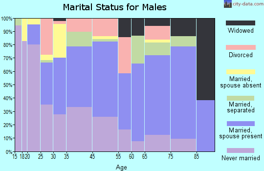 Lake City marital status for males